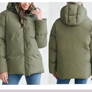 Jenni Kayne Down Puffer Jacket Coat Sage Green Size  XXL #481-2310-D20